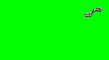 宇宙飞船外星飞船舰船绿屏后期特效视频素材