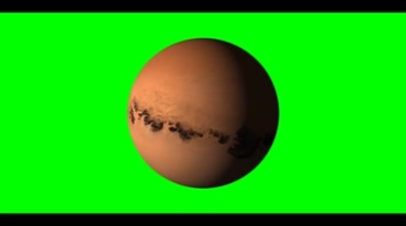 星球转动天体绿屏抠像后期特效视频素材