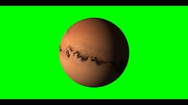 星球转动天体绿屏抠像后期特效视频素材