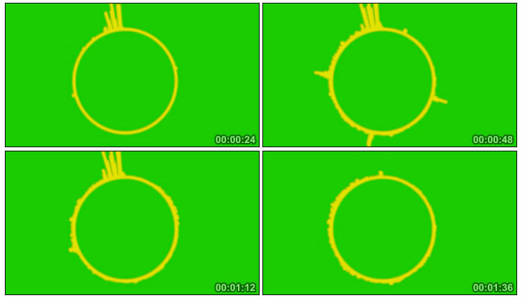 圆圈圆环音乐节奏音波音浪跳动绿屏特效视频素材