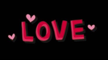 LOVE英文字母字符单词后期特效视频素材