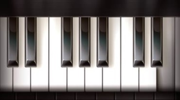 钢琴按键黑白键乐器视频素材