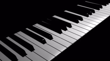 钢琴按键黑白键琴键移动Led背景视频素材