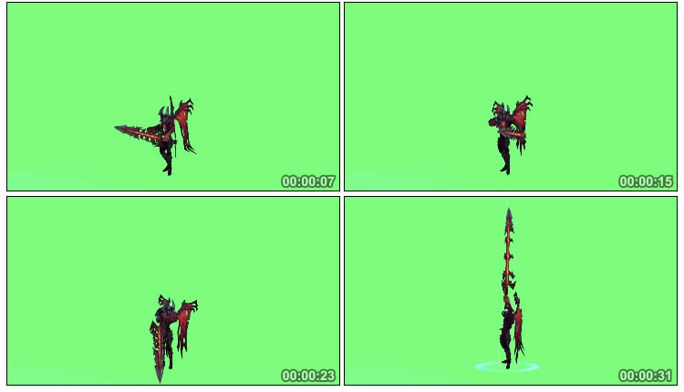 英雄联盟LOL游戏英雄暗裔剑魔人物绿屏后期特效视频素材