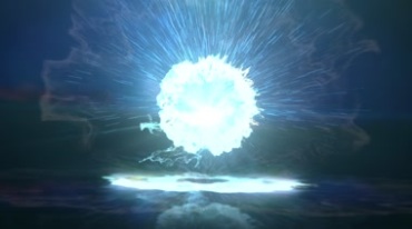 魔法火焰龙碰撞融合粒子爆炸特效视频素材