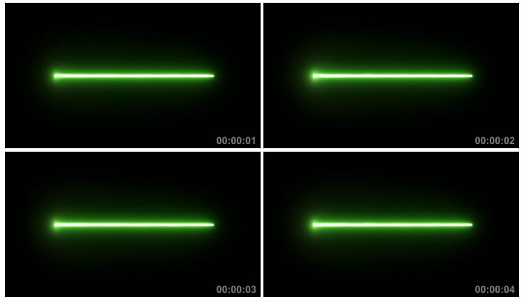 绿色荧光激光剑激光线条黑屏后期特效视频素材