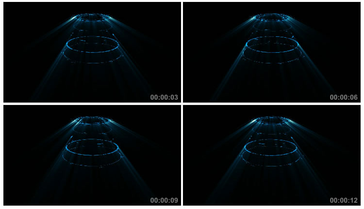 外星科技光效飞碟打开舱门灯光后期特效视频素材