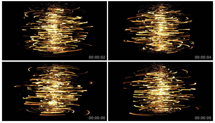 金光粒子线条旋转小旋风后期特效视频素材