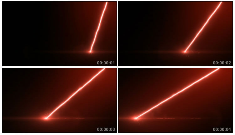 激光能量武器扫射烧毁透明通道后期特效视频素材