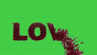 Love爱心玫瑰花瓣掉落后期特效视频素材