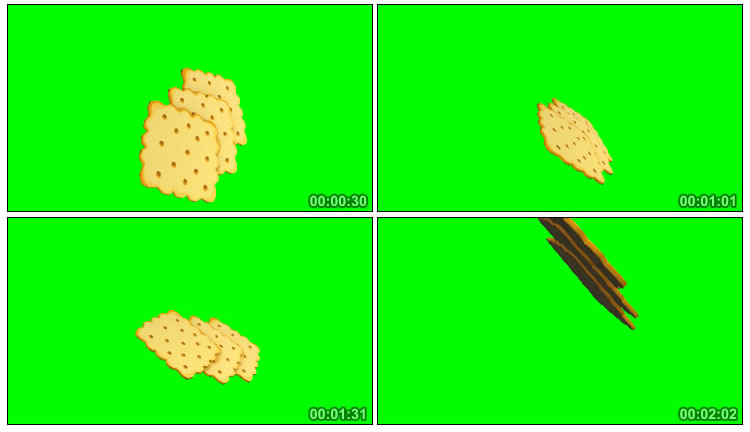 饼干绿屏抠像后期特效视频素材