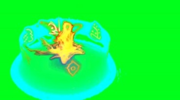 魔法火焰符咒绿幕后期特效视频素材