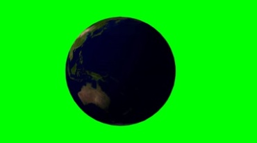 地球转动旋转绿屏抠像后期特效视频素材