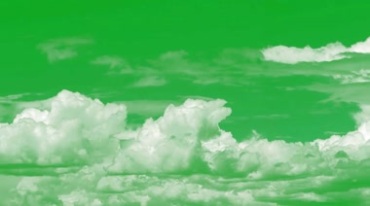 空中云层白云绿屏抠像后期特效视频素材