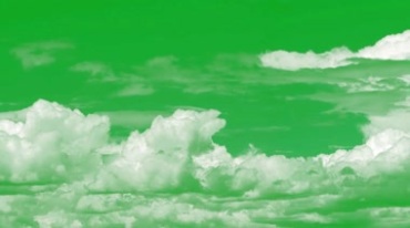 空中云层白云绿屏抠像后期特效视频素材