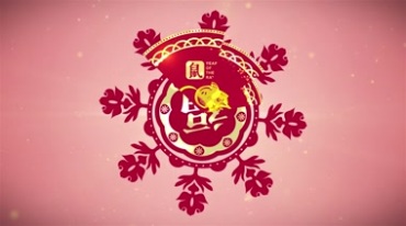恭贺新春红色喜庆背景视频素材