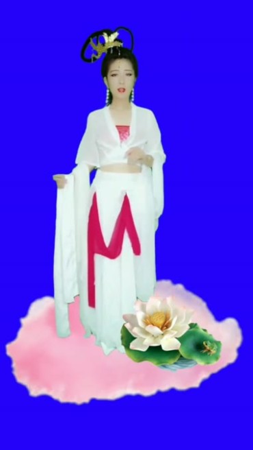 白衣仙子仙女美女人物抠像后期特效视频素材