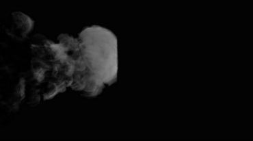 烟团喷烟喷射烟雾透明通道后期特效视频素材