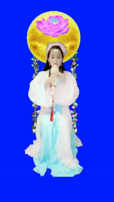 美丽的仙女仙子人物抠像蓝屏后期特效视频素材