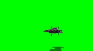 航天飞船跳太空战舰绿屏抠像后期特效视频素材