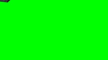 航天飞行器飞过绿布抠像后期特效视频素材