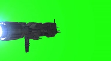 太空飞船星际战舰绿布抠像后期特效视频素材