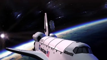 NASA航天飞机太空人背景视频素材