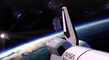 NASA航天飞机太空人背景视频素材