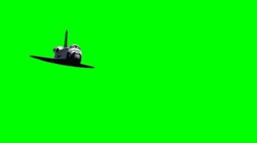 美国航天飞机飞过绿布后期抠像视频素材