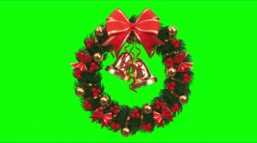 圣诞节铃铛圣诞花环视频素材
