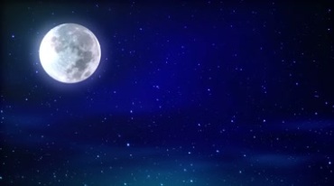 星空中月亮明月圆月背景视频素材