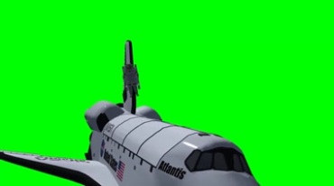 美国航天飞机太空人绿布抠像视频素材