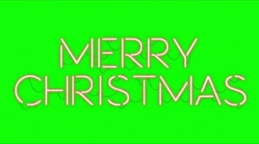 圣诞节快乐英文字母小灯泡绿布特效视频素材