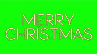 圣诞节快乐英文字母小灯泡绿布特效视频素材