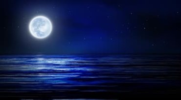 海上圆月海浪明亮的月亮视频素材