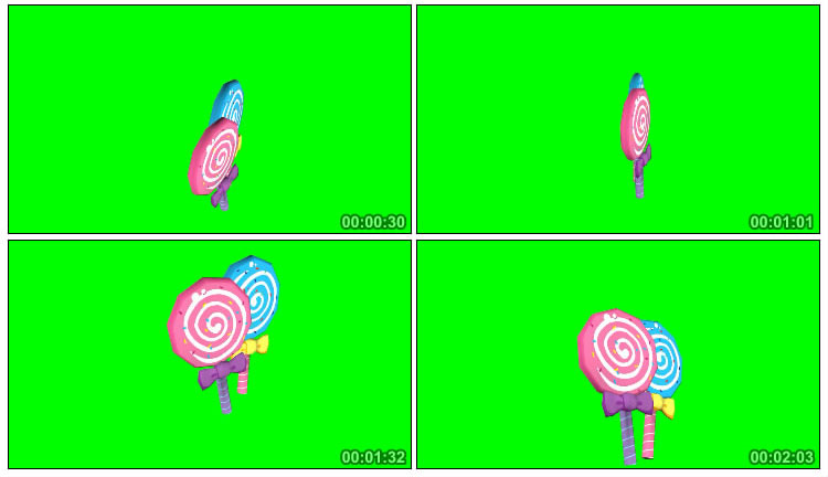 糖果棒棒糖抠像视频素材