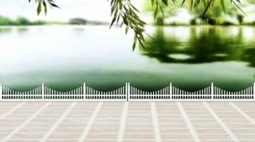 湖边河边空地广场背景视频素材