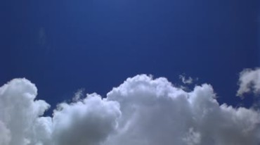 湛蓝天空云团白云延时摄影视频素材