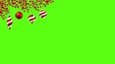 圣诞节主题元素装饰绿屏后期抠像视频素材