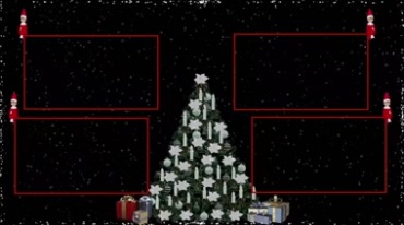 圣诞树黑幕后期抠像视频素材
