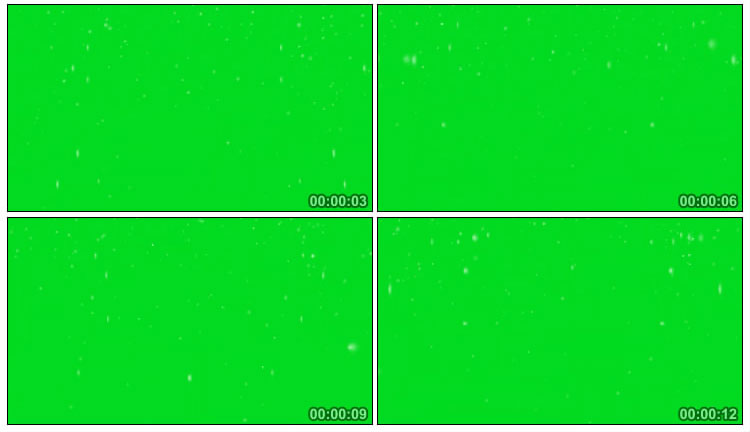 雪点雪花粒子绿幕后期抠像视频素材