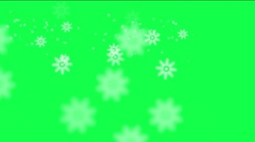美丽雪花飘落下雪落雪绿幕后期抠像视频素材