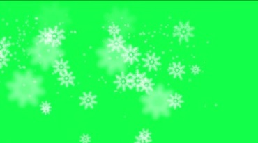 美丽雪花飘落下雪落雪绿幕后期抠像视频素材