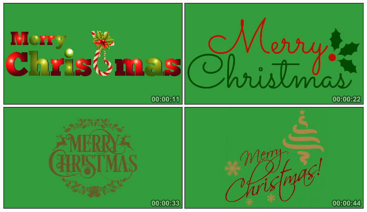 圣诞节主题字母饰品装扮绿幕后期抠像视频素材
