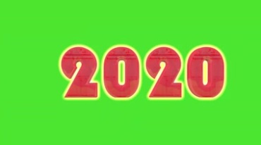 2019数字变幻成2020绿布后期抠像视频素材