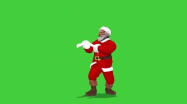 圣诞老人绿布人物抠像视频素材