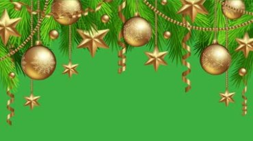 圣诞主题装饰品元素绿屏抠像视频素材