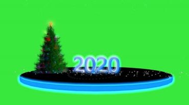 2020年份发光数字绿幕后期抠像视频素材