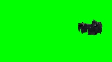 外星宇宙飞船飞行绿幕后期抠像视频素材