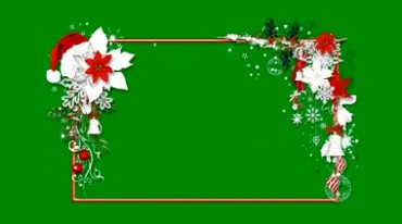 圣诞装饰圣诞节主题装扮绿屏抠像视频素材